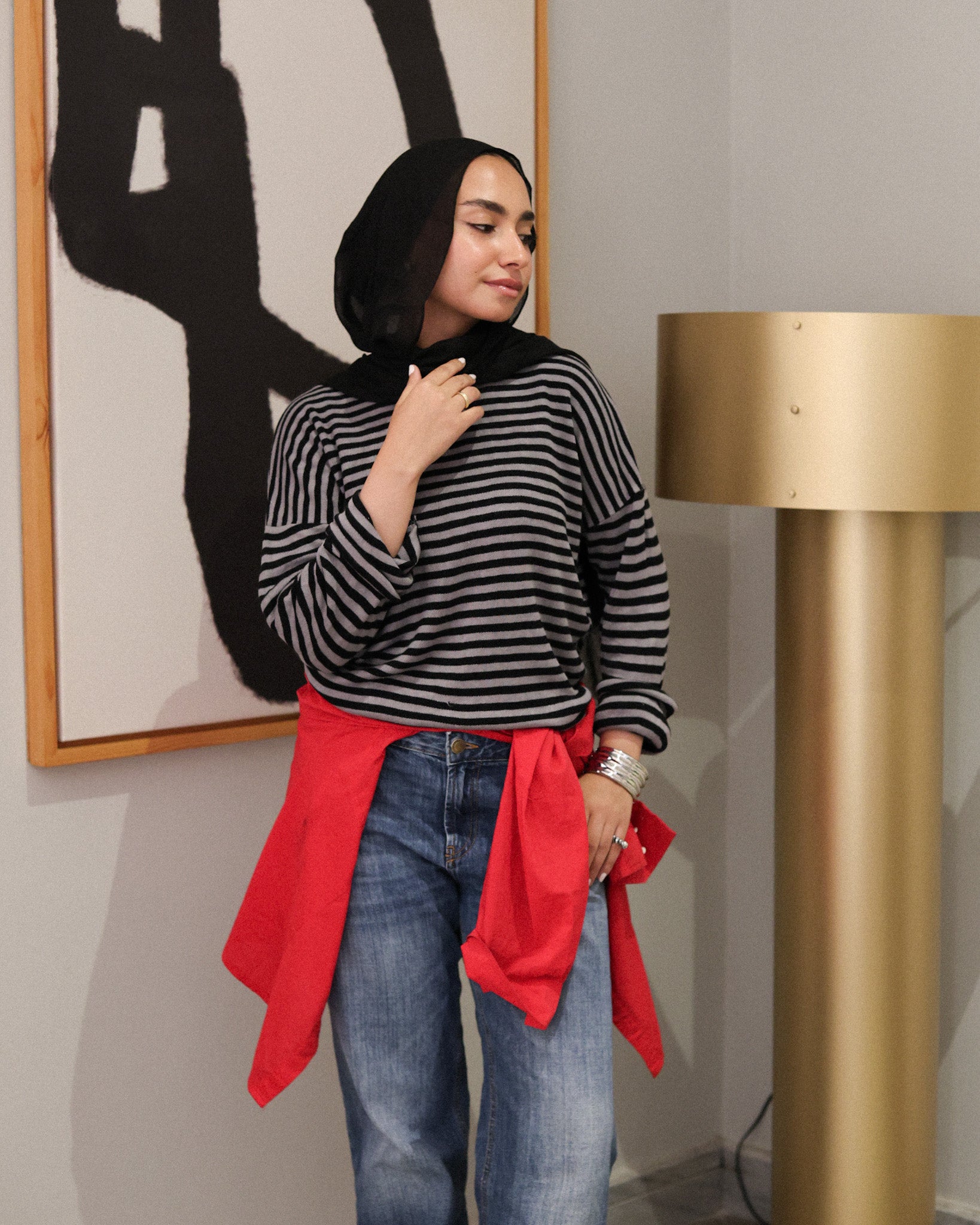 Retro stripe T shirt