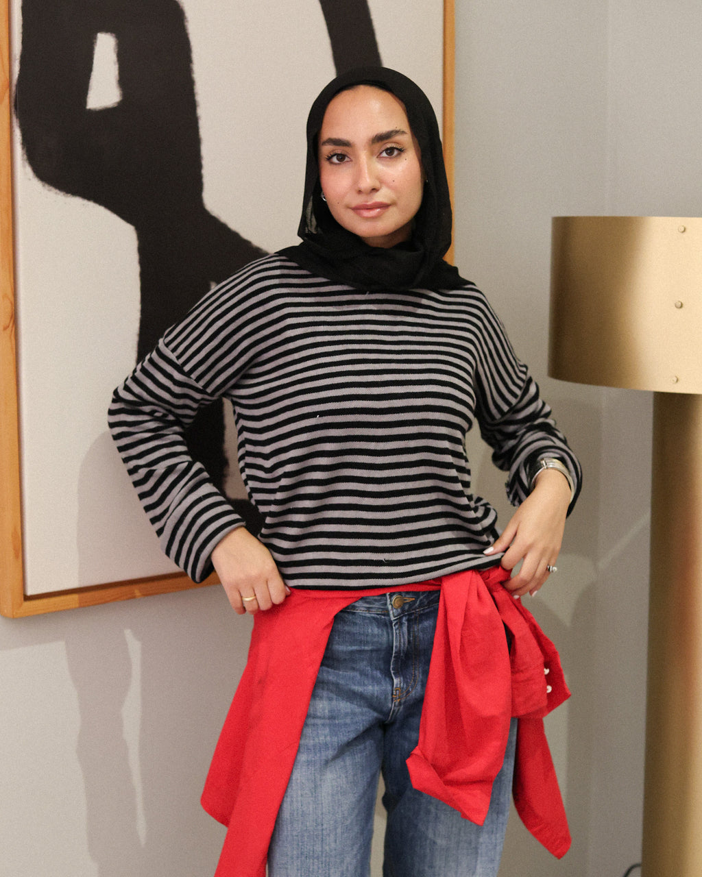 Retro stripe T shirt