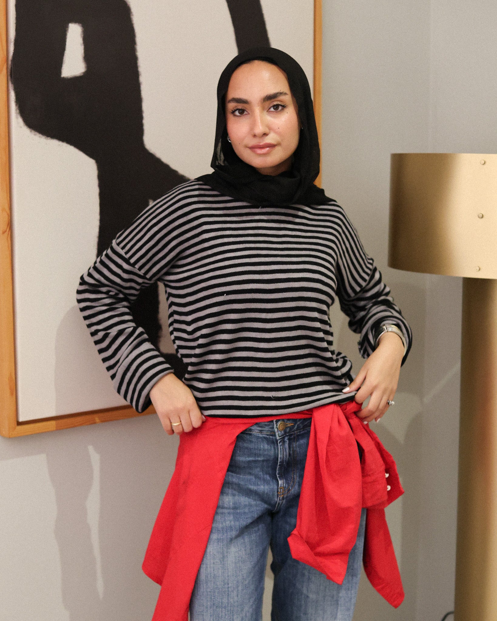Retro stripe T shirt