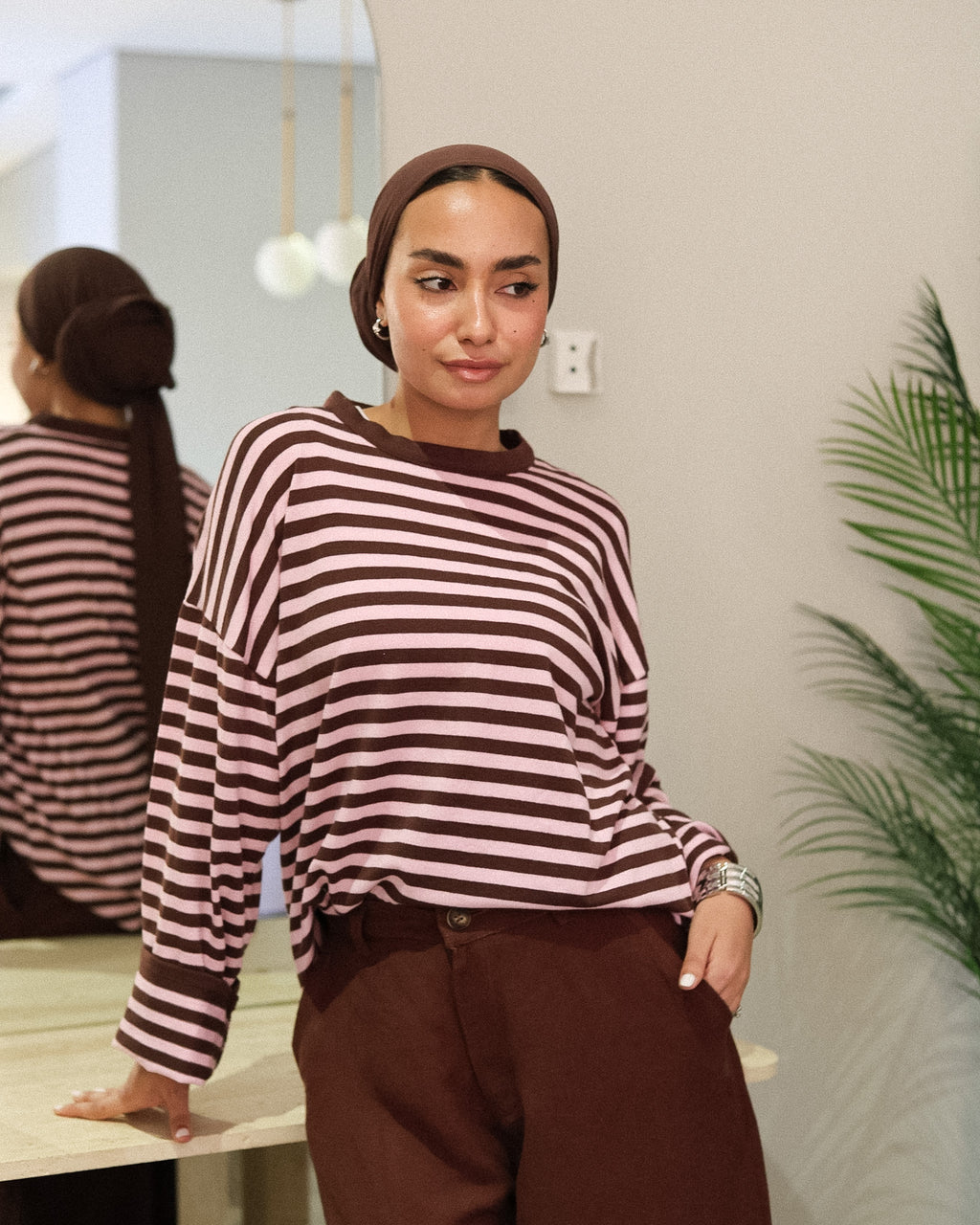 Retro stripe T shirt