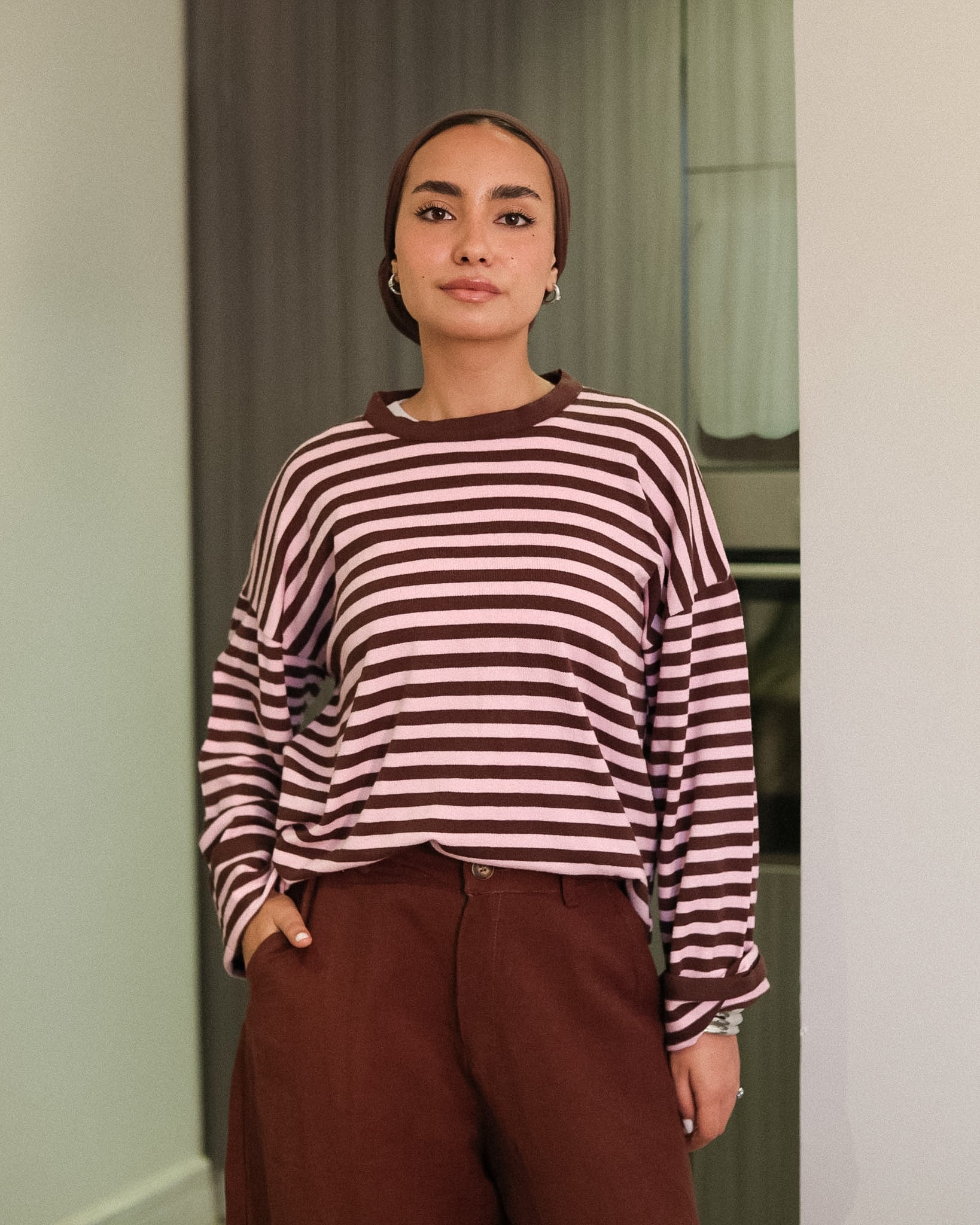 Retro stripe T shirt