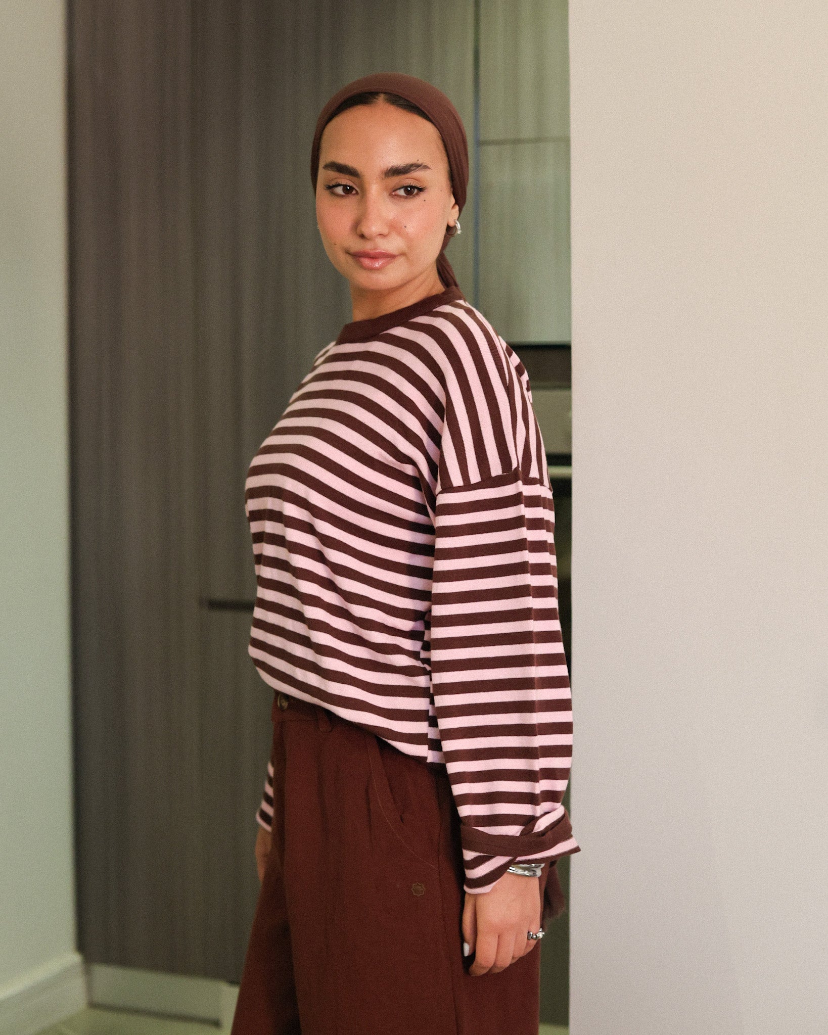 Retro stripe T shirt