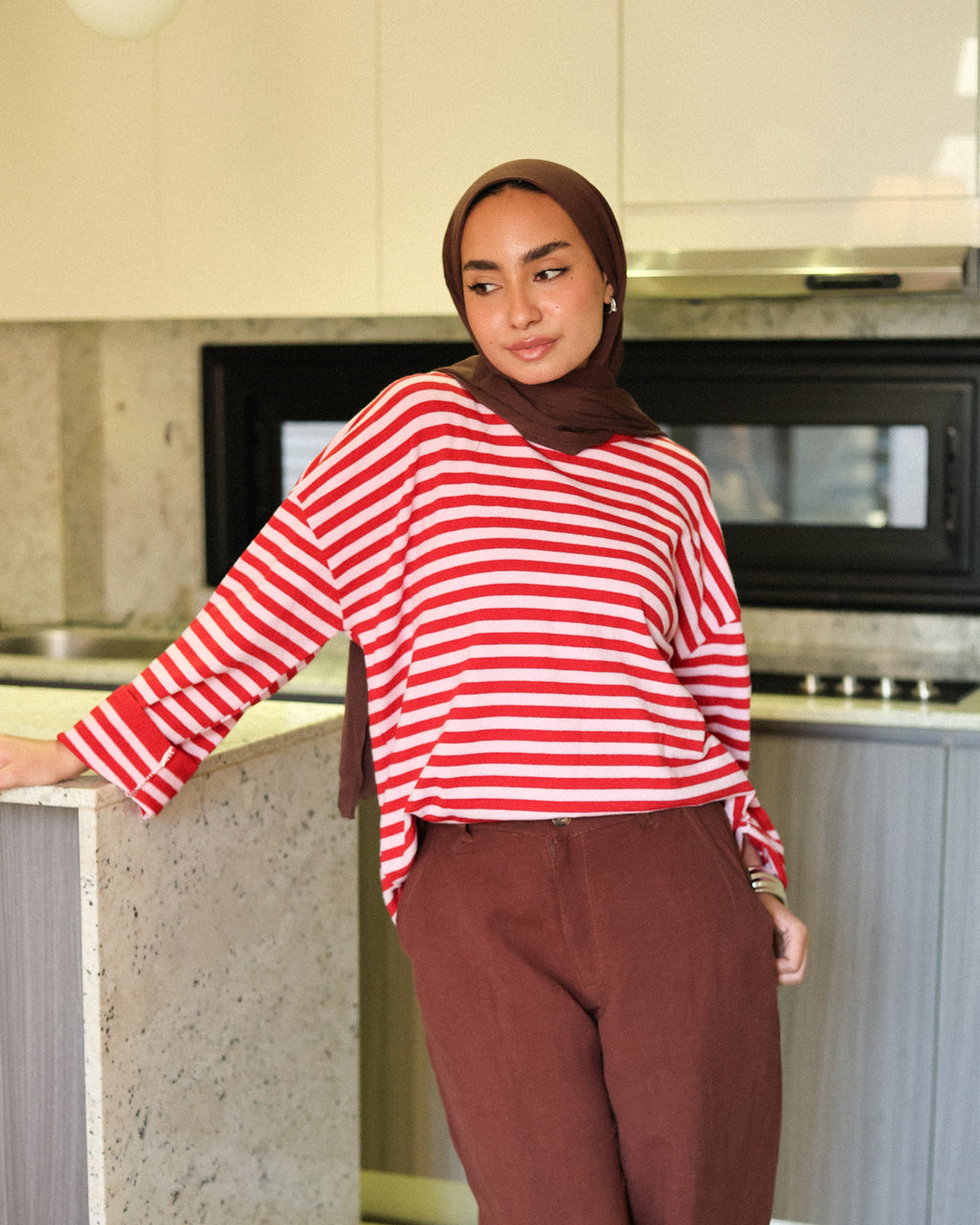 Retro stripe T shirt