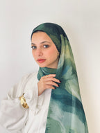 Olive Haze Marble Scarf