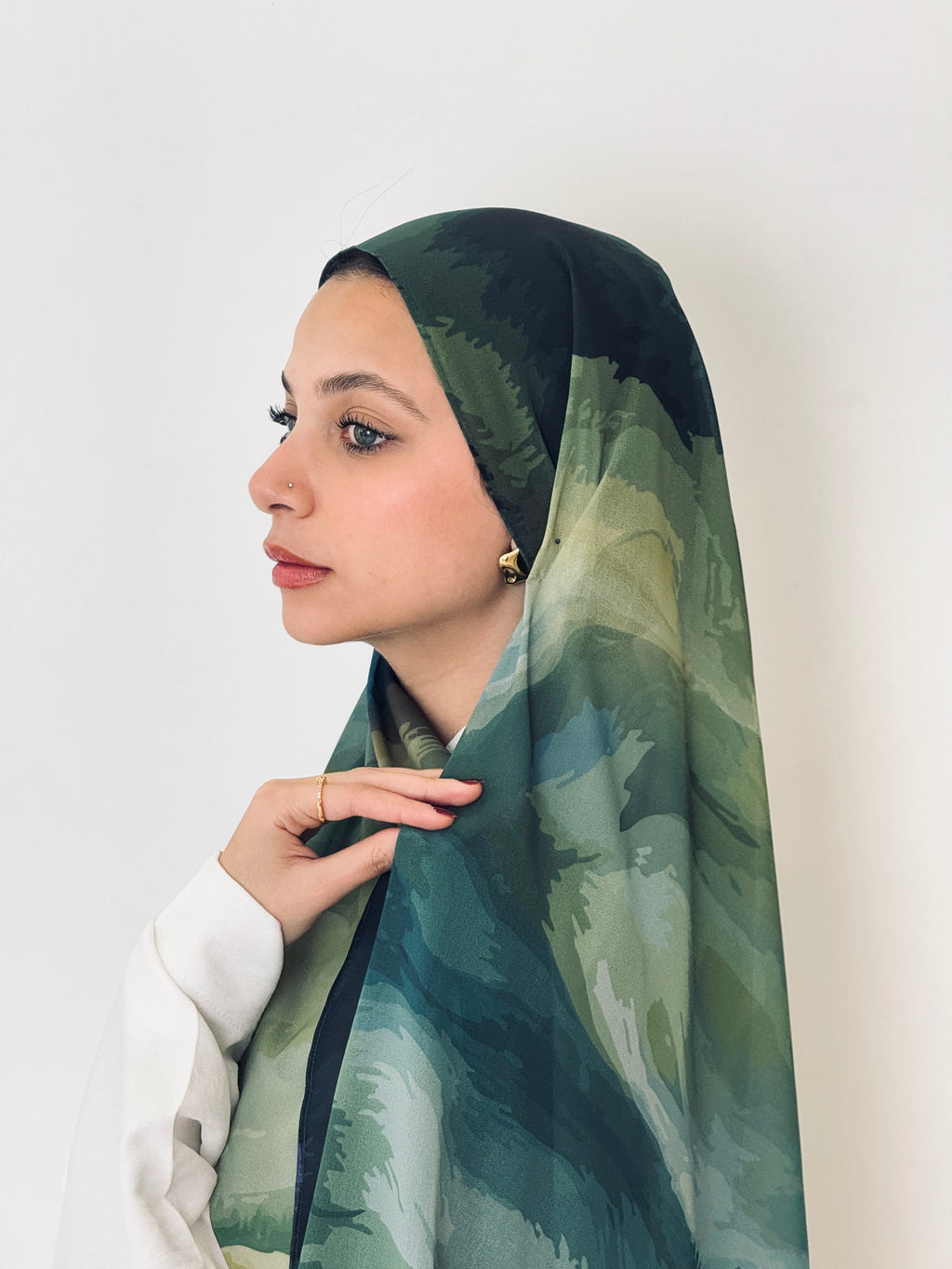 Olive Haze Marble Scarf