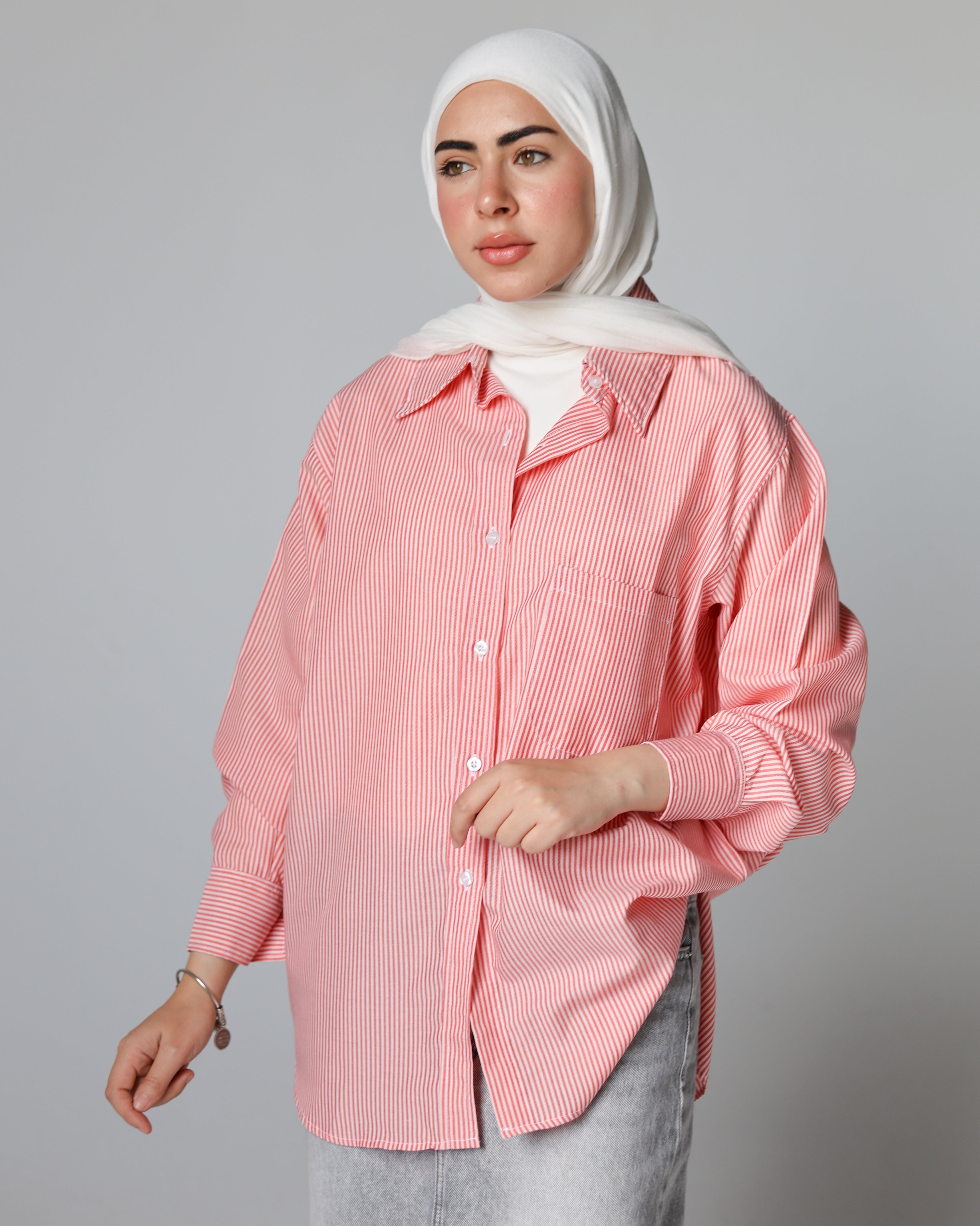 Timeless Stripe chemise outlet