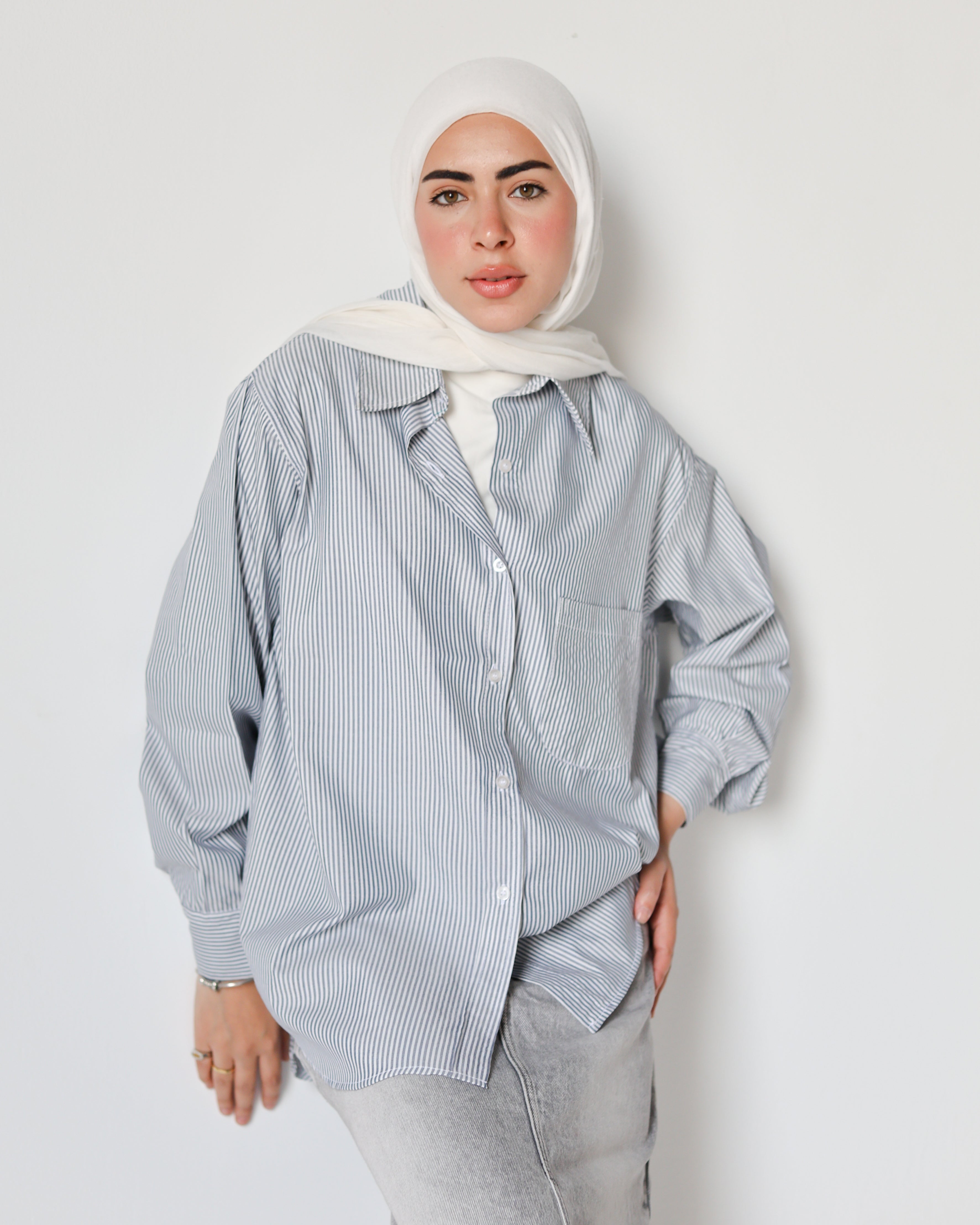 Timeless Stripe chemise outlet