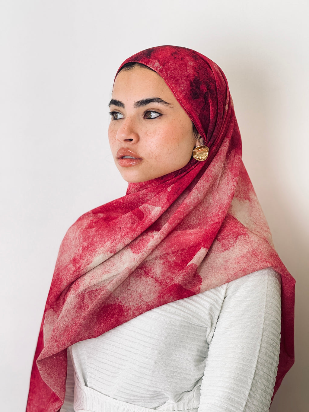 Saffron Rose Marble Scarf