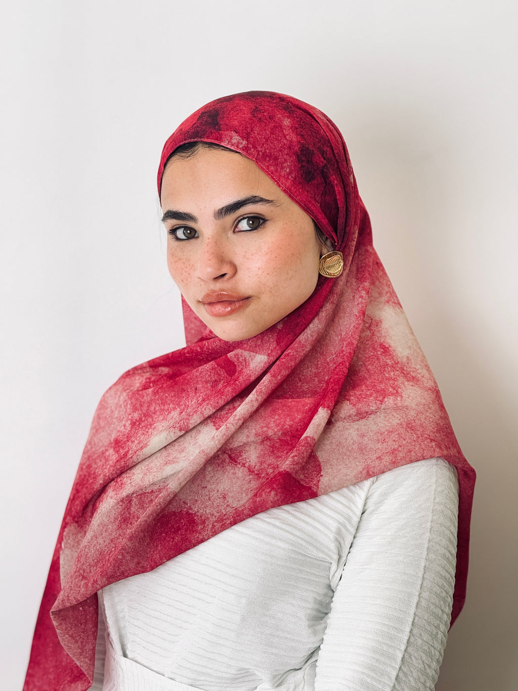 Saffron Rose Marble Scarf