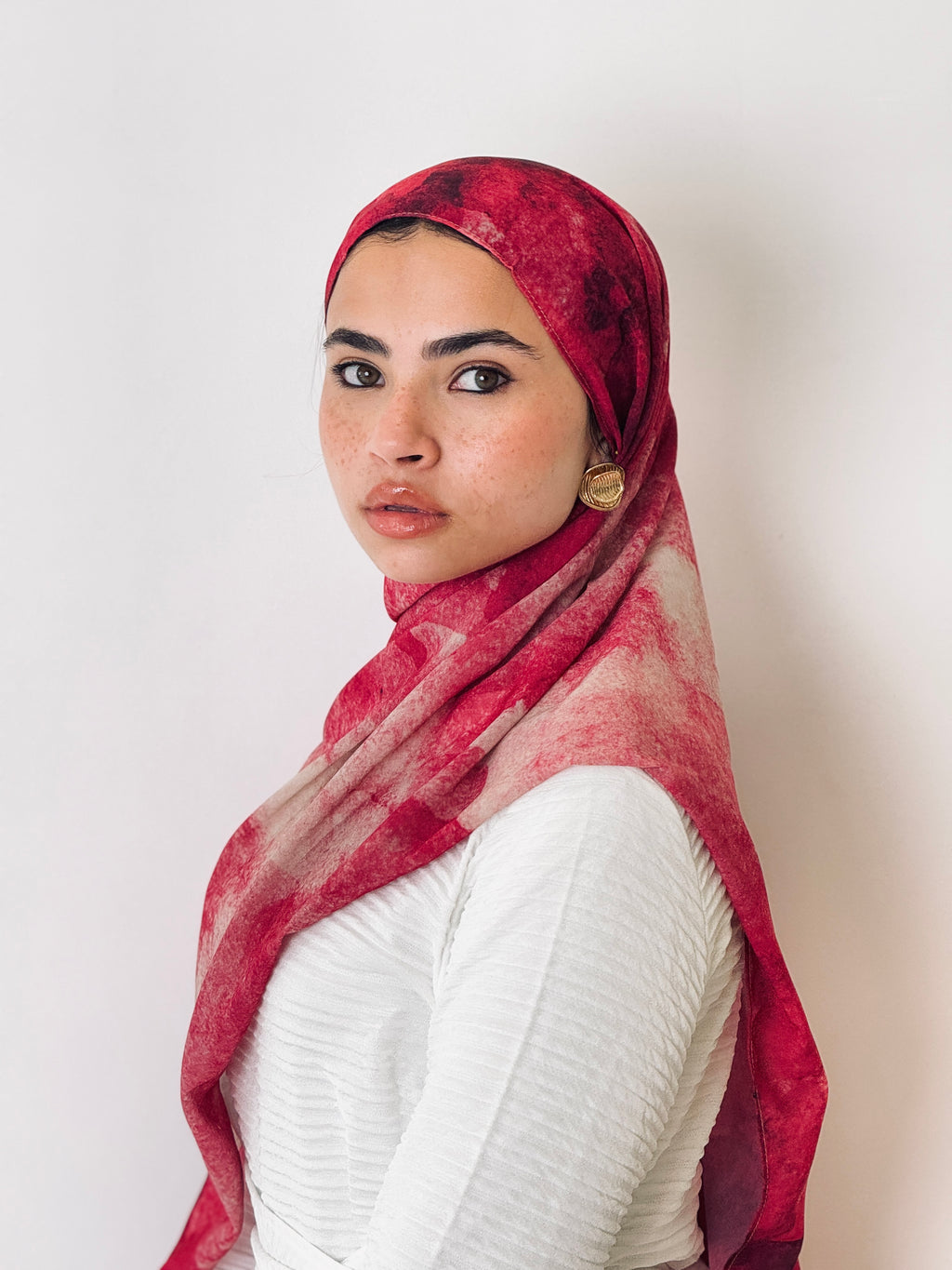 Saffron Rose Marble Scarf