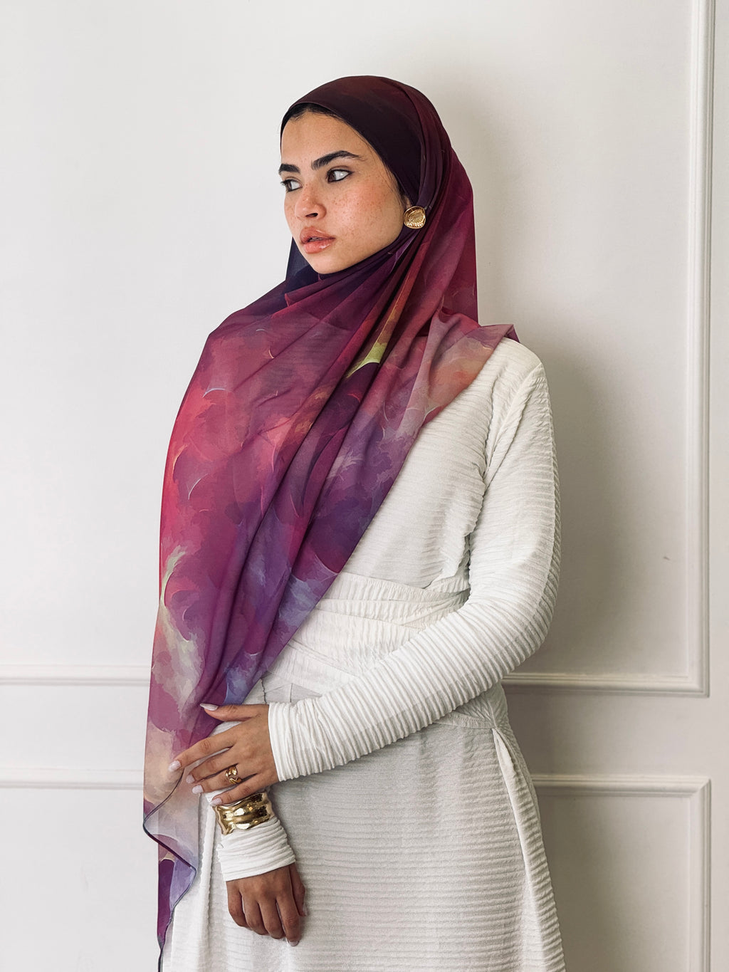 Celestial Glow Marble Scarf