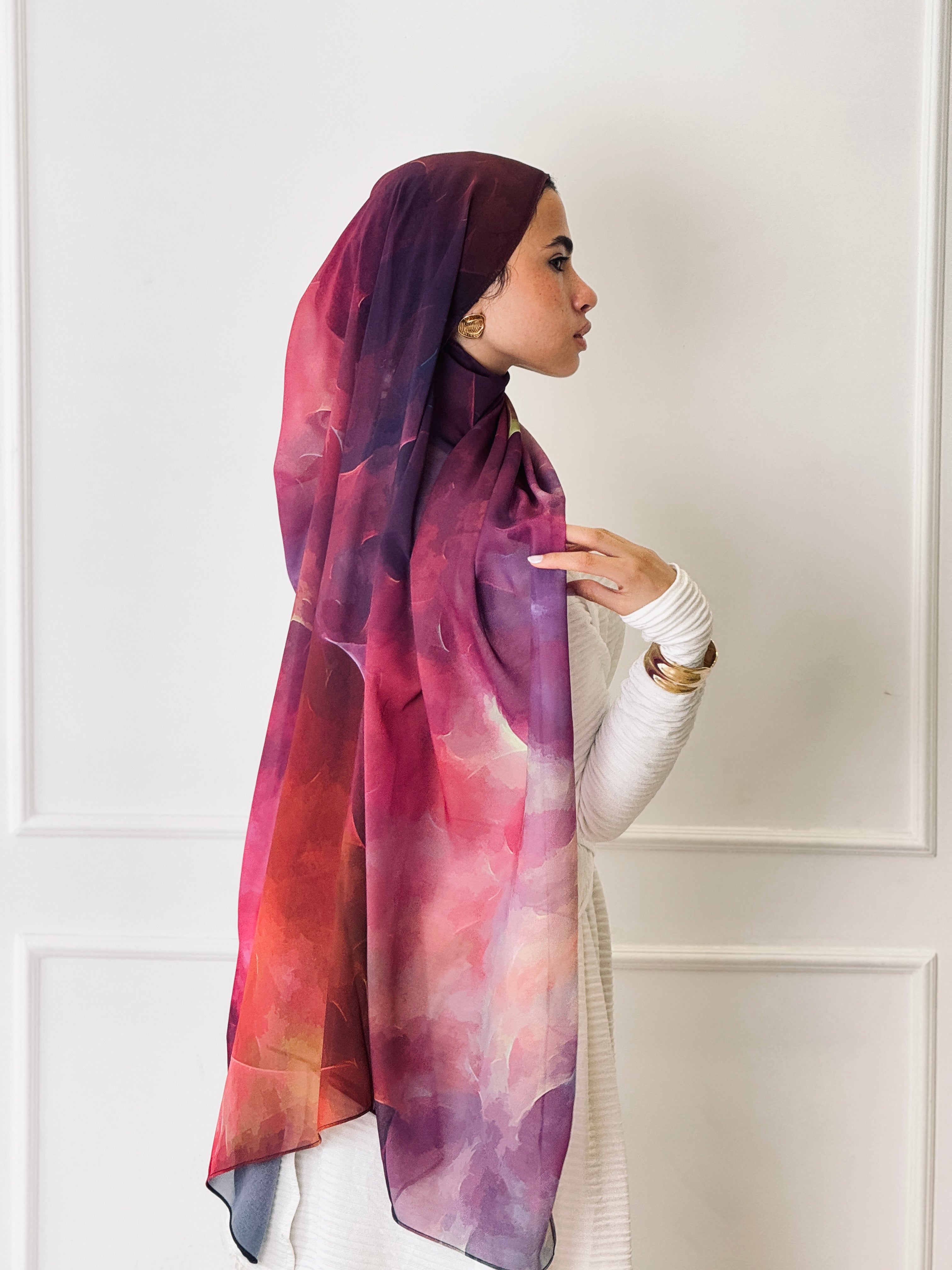 Celestial Glow Marble Scarf
