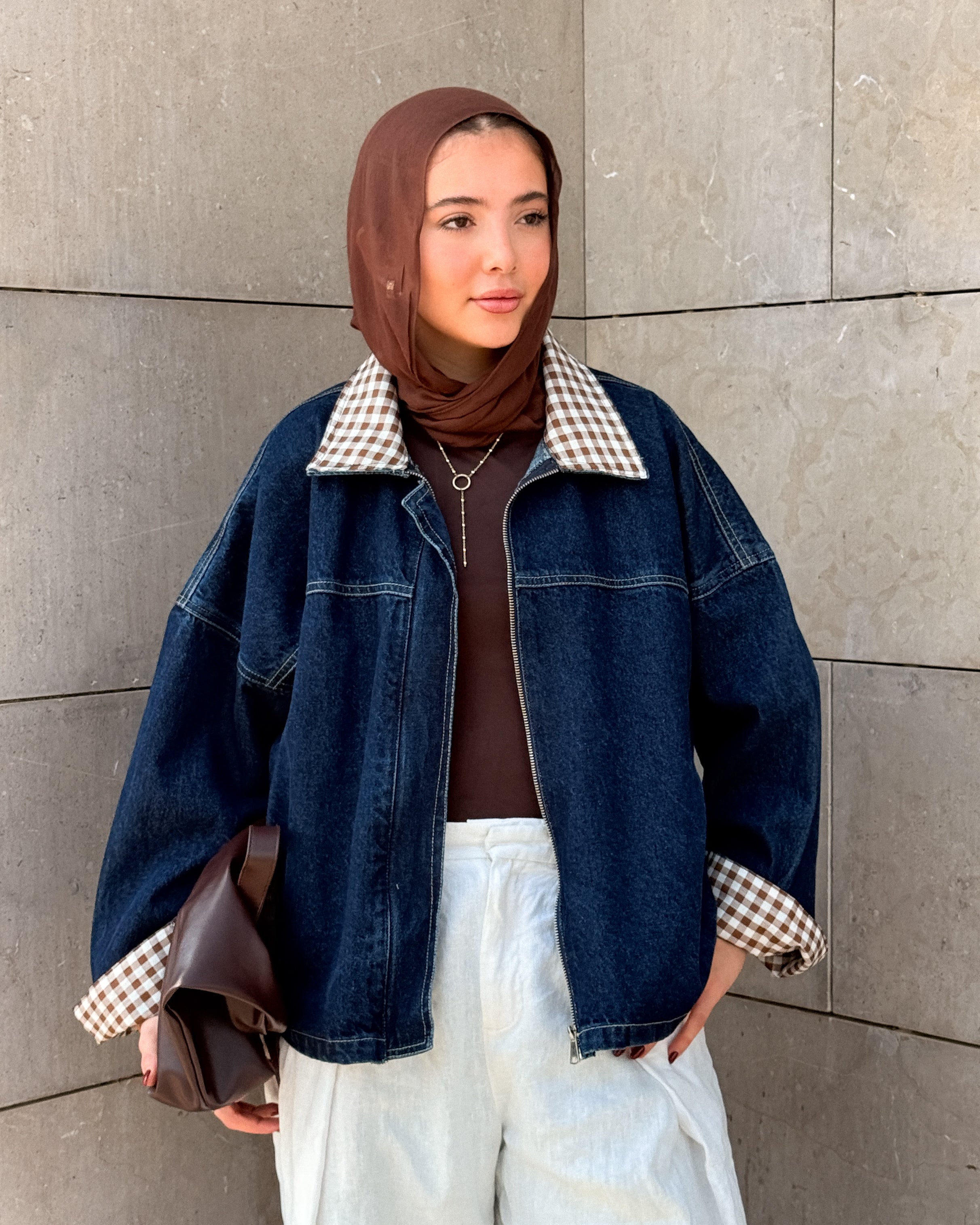 the vintage fit jacket carroux in brown