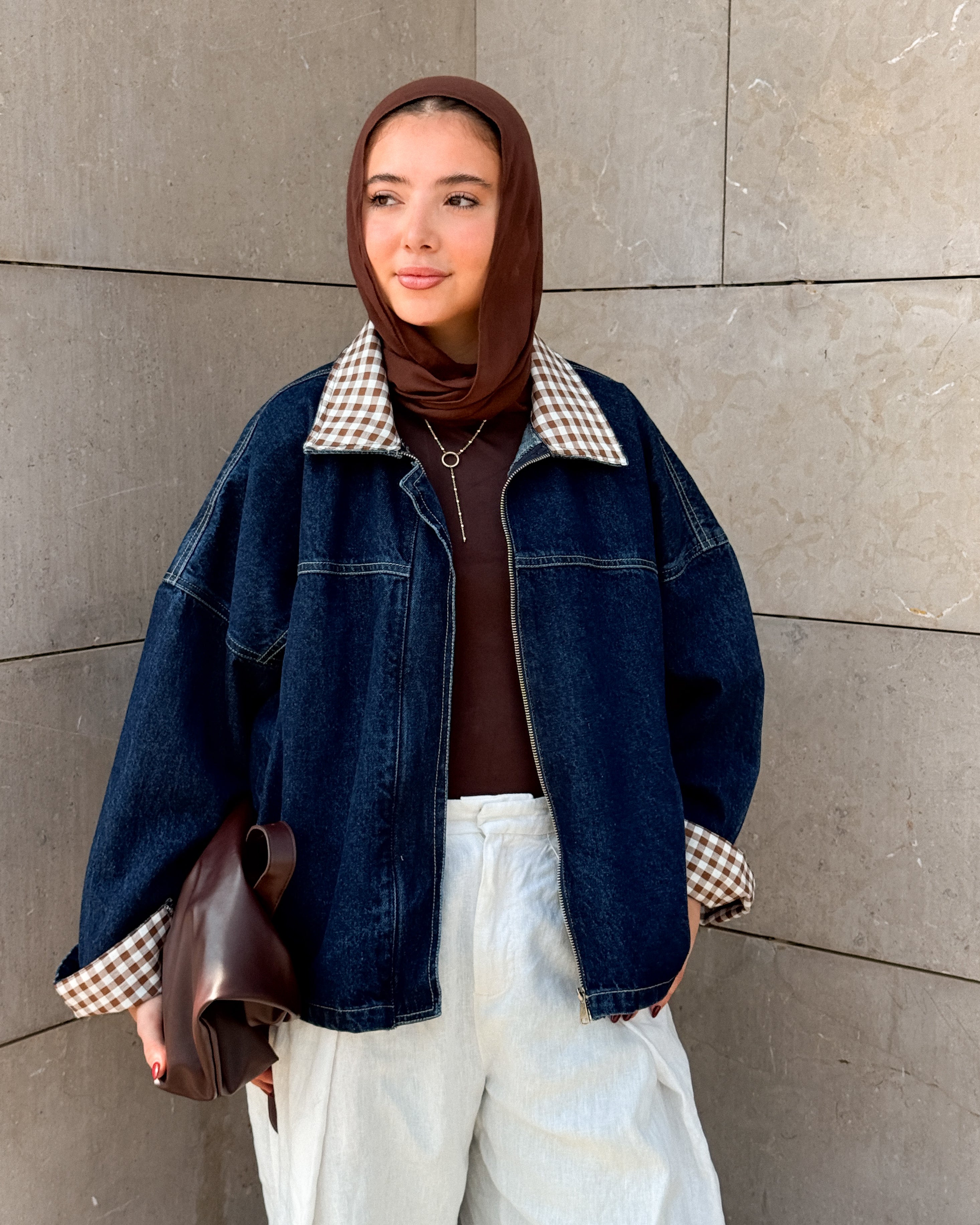 the vintage fit jacket carroux in brown