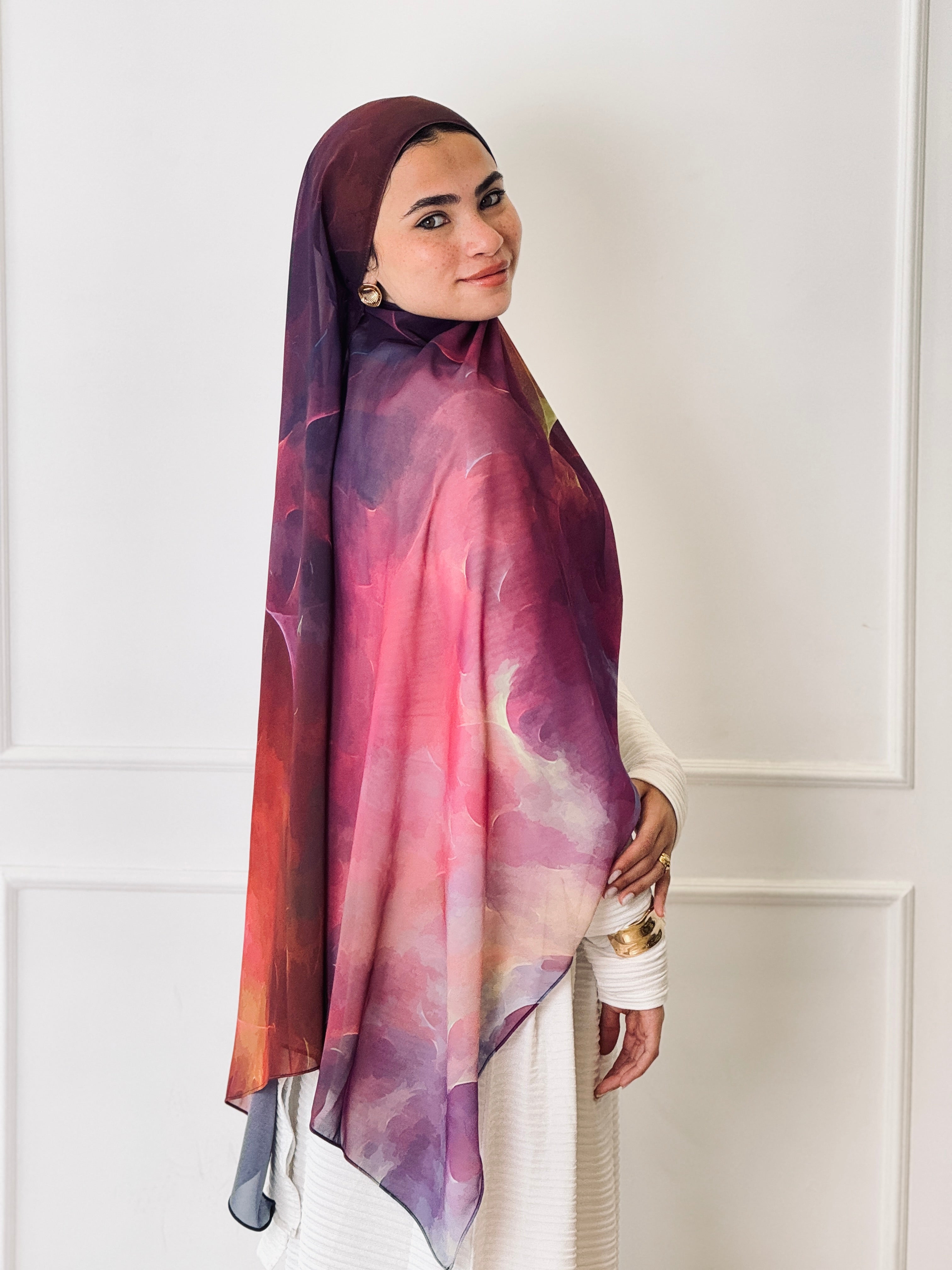 Celestial Glow Marble Scarf