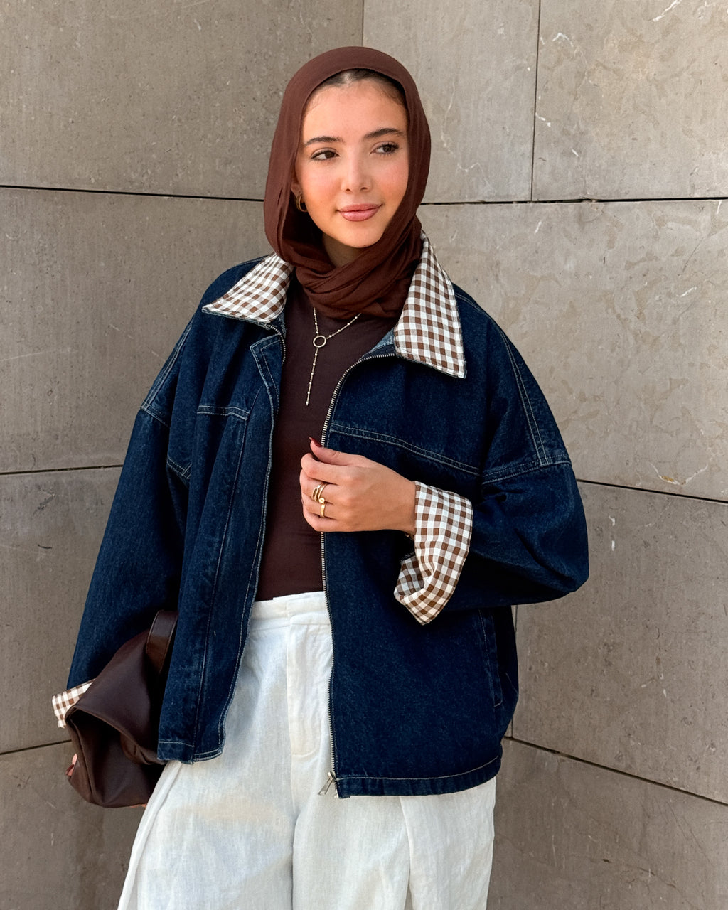 the vintage fit jacket carroux in brown
