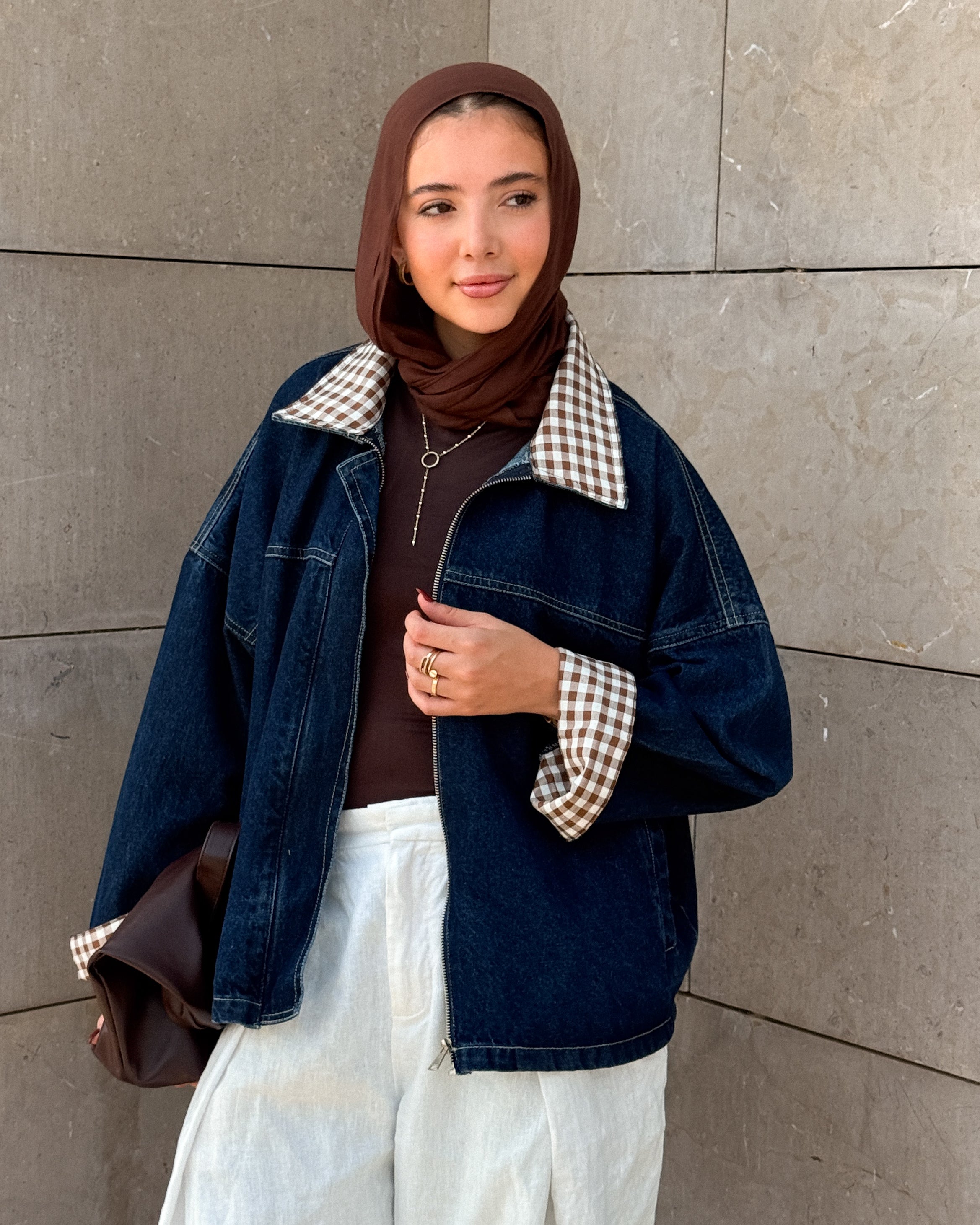 the vintage fit jacket carroux in brown