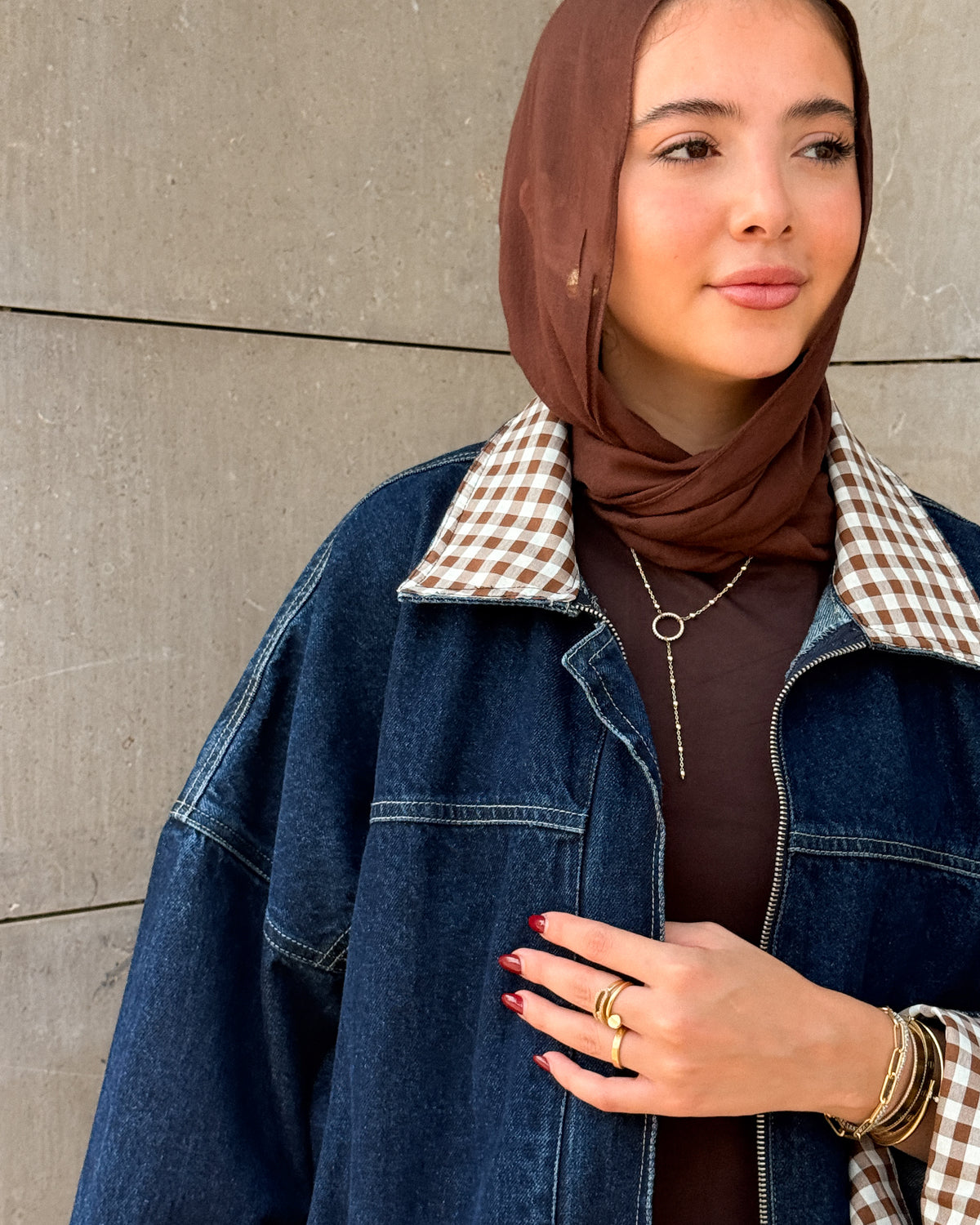 the vintage fit jacket carroux in brown
