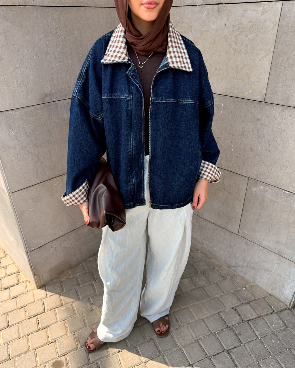 the vintage fit jacket carroux in brown