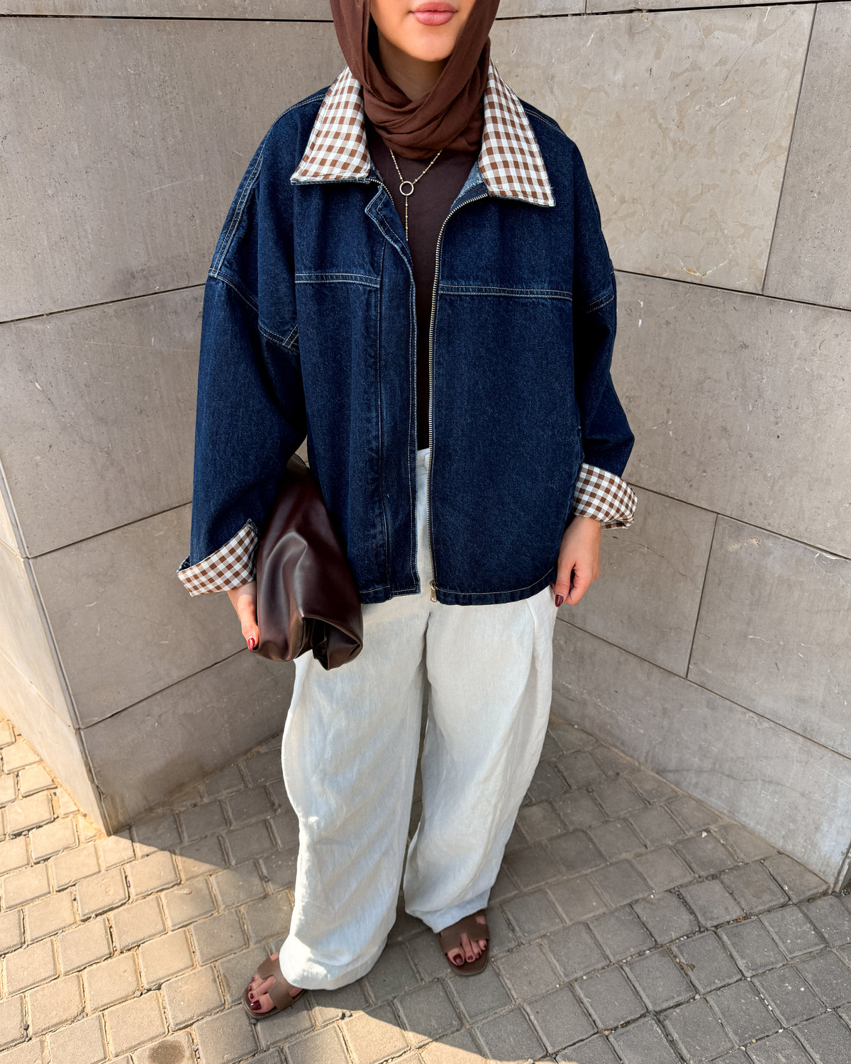 the vintage fit jacket carroux in brown