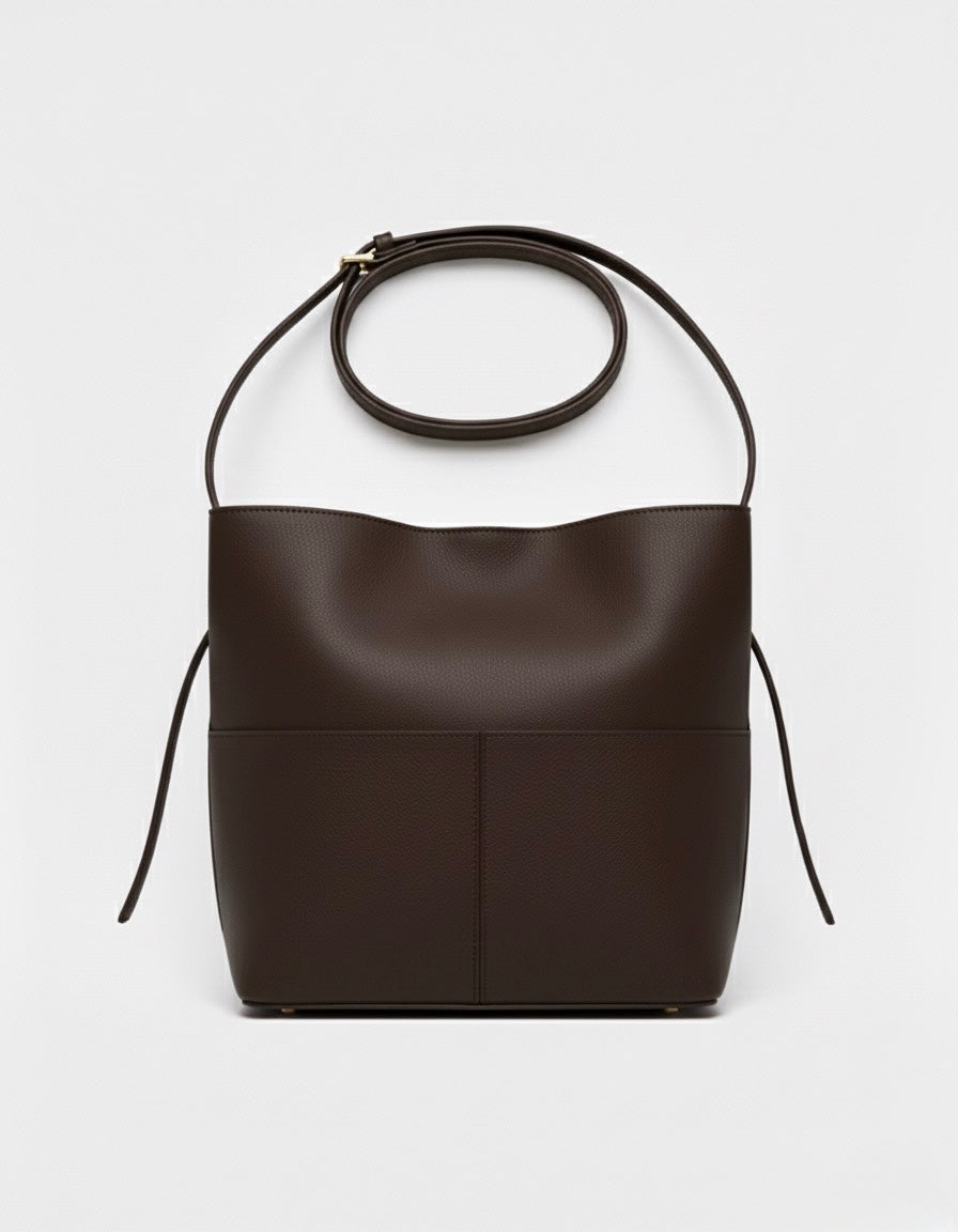 Leather Crossbody Bag With Pockets