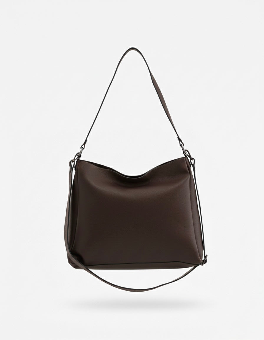 Leather Crossbody Tote Bag