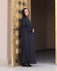 Stain Abaya- Black