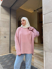 Powder Pink Crewneck Pullover