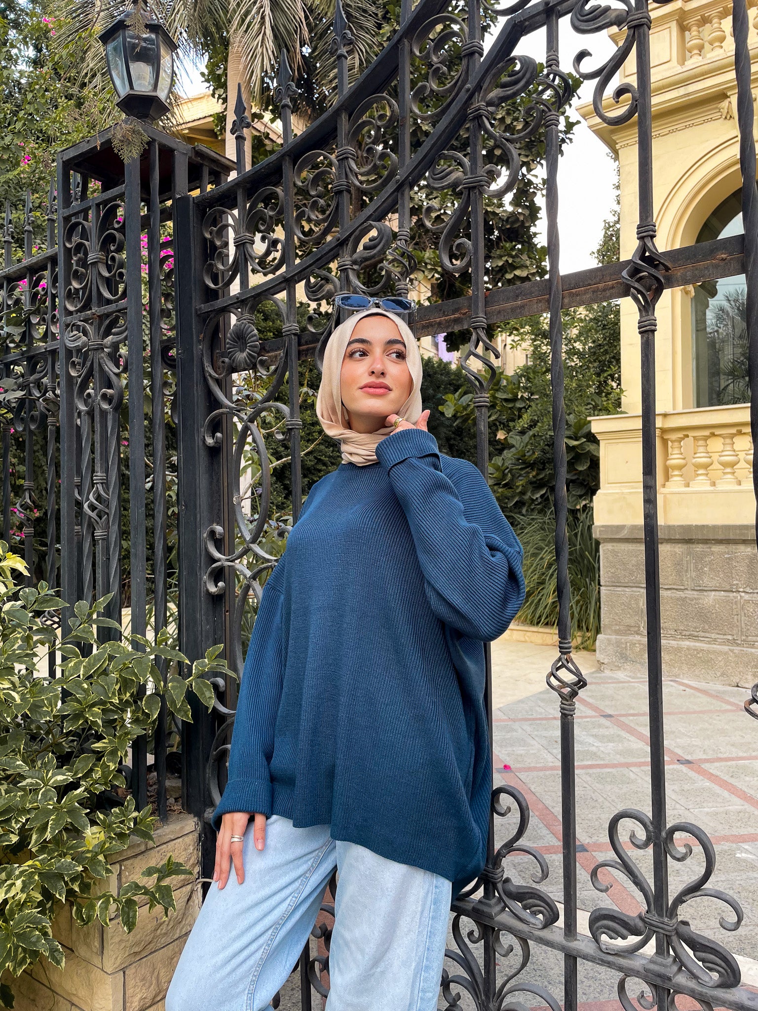 Denim Blue Crewneck Pullover