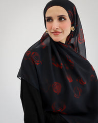 Crimson Bloom Scarf