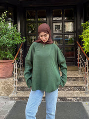 Olive Green Crewneck Pullover