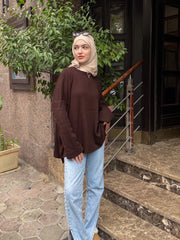 Brown Crewneck Pullover