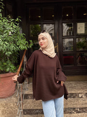 Brown Crewneck Pullover