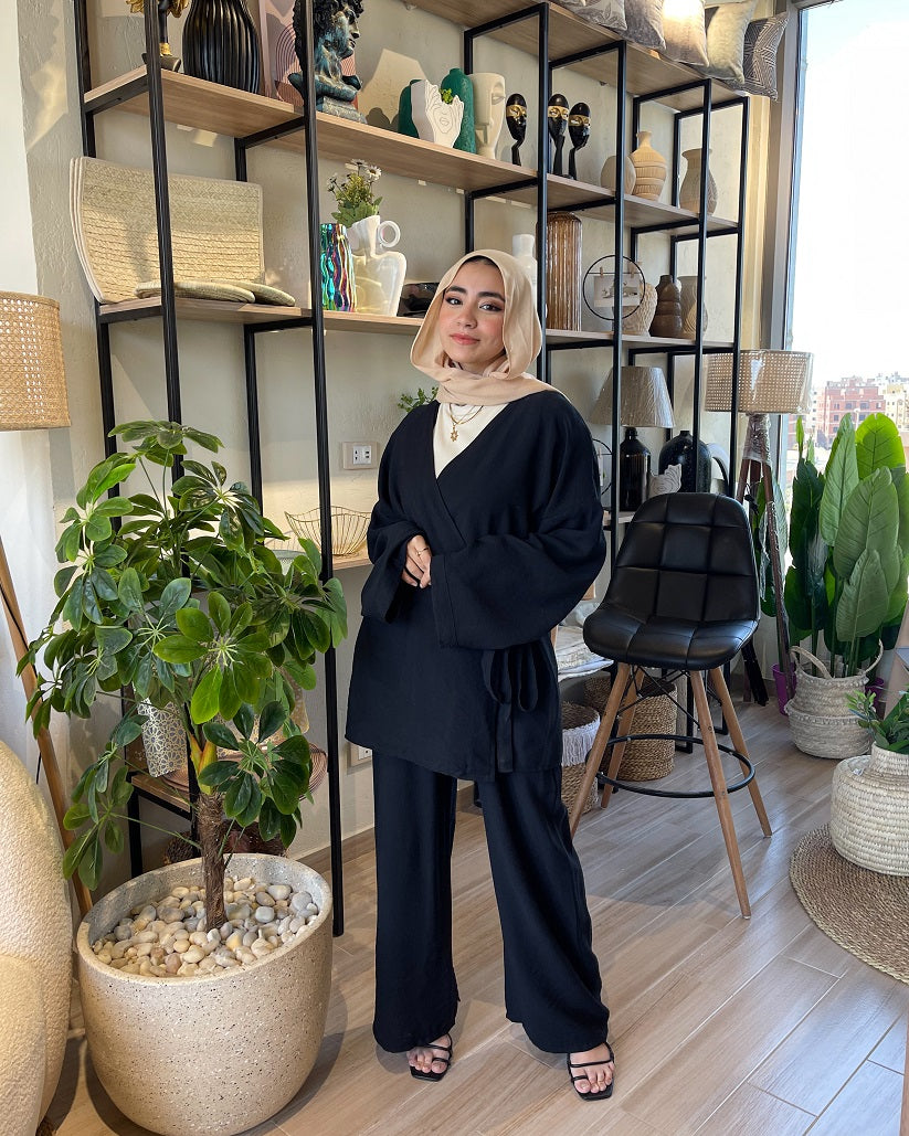 Linen Blouse- Black