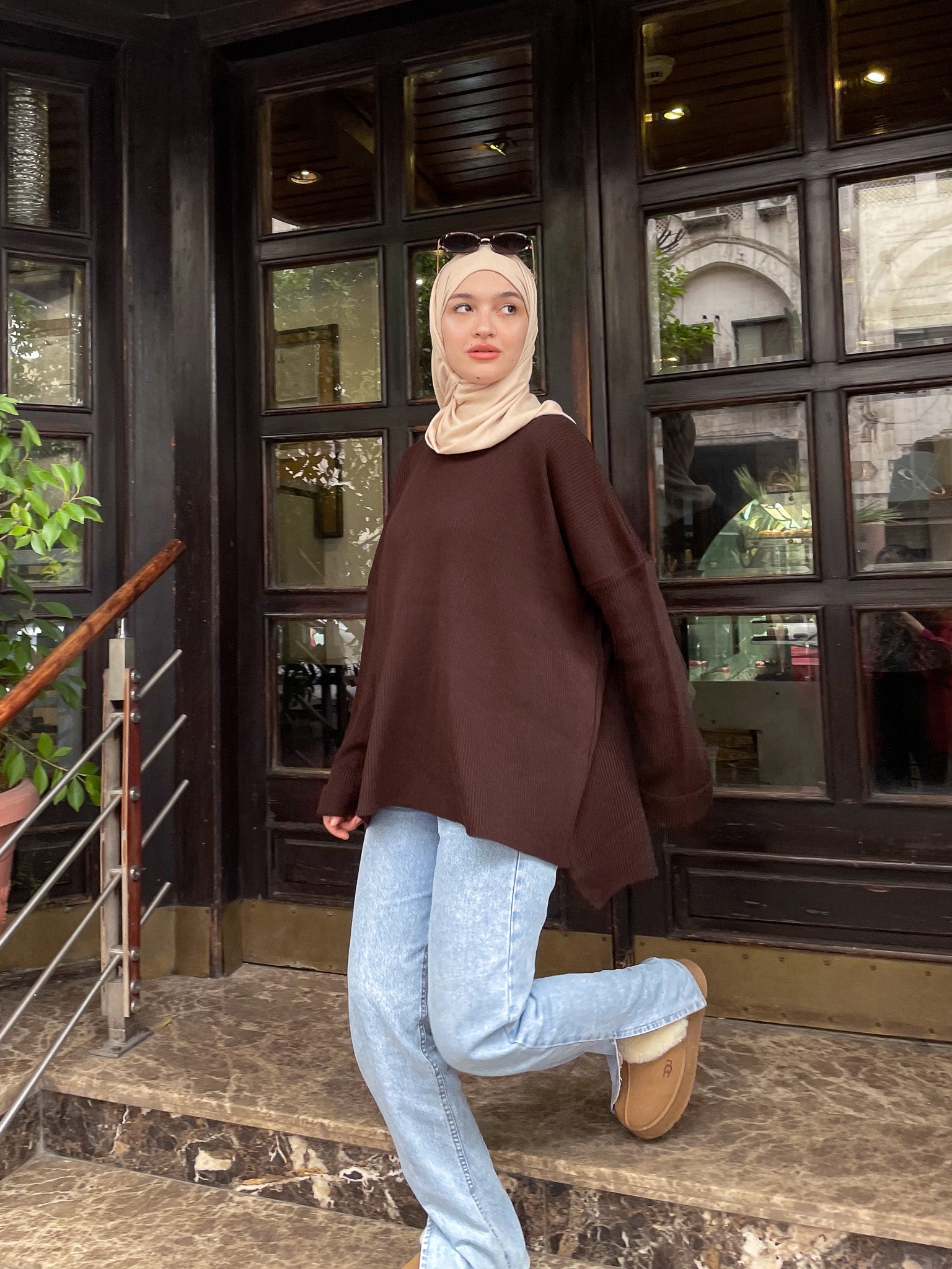 Brown Crewneck Pullover