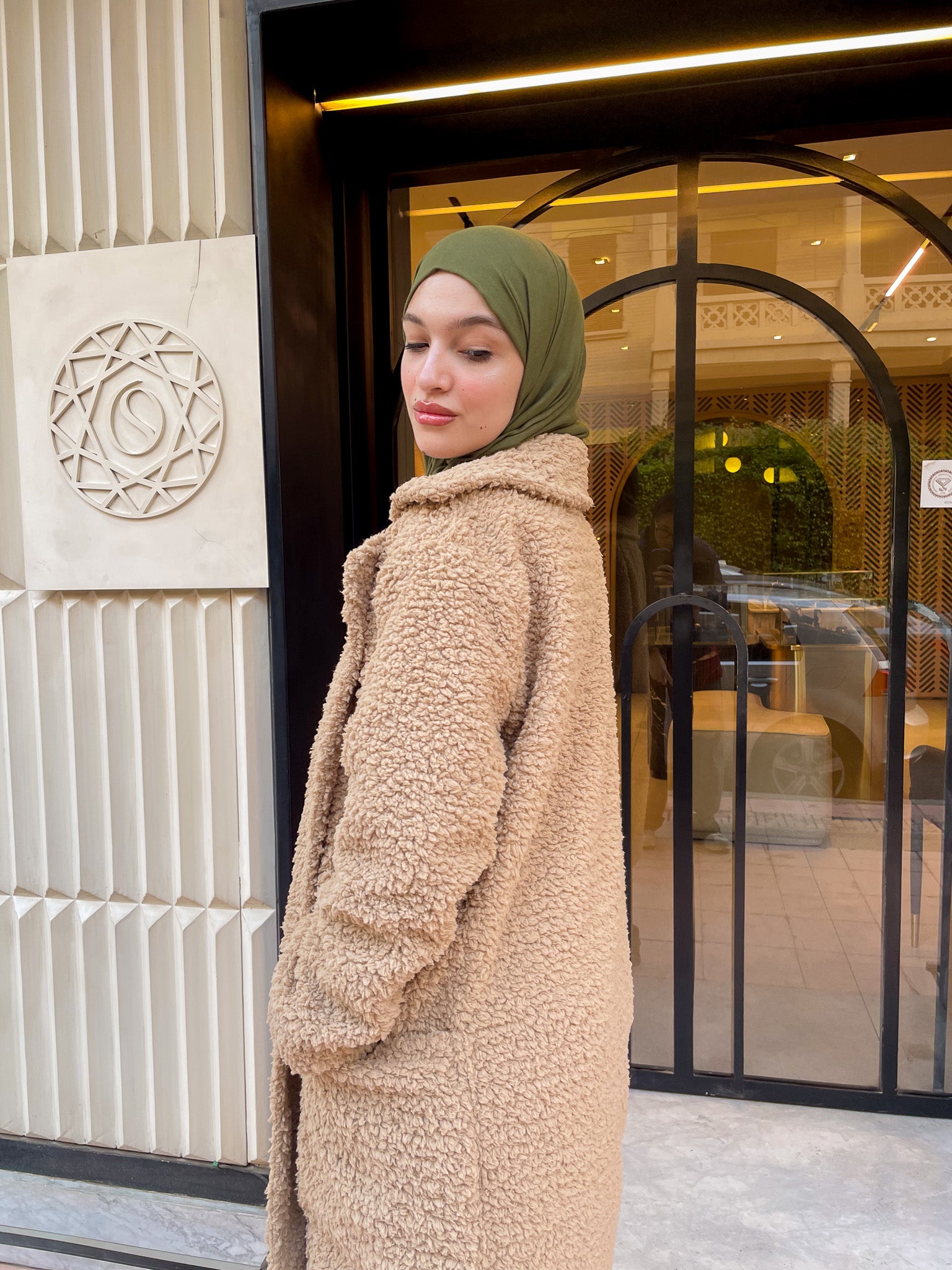 Long Teddy Coat- Beige