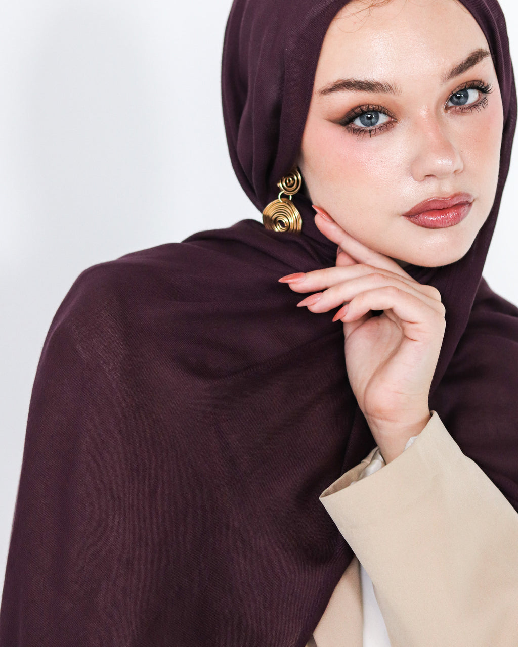 Elite Modal Scarf  - Smoked Grape