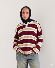Classic Stripe Polo Pullover