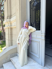 Ivory Wrap Dress