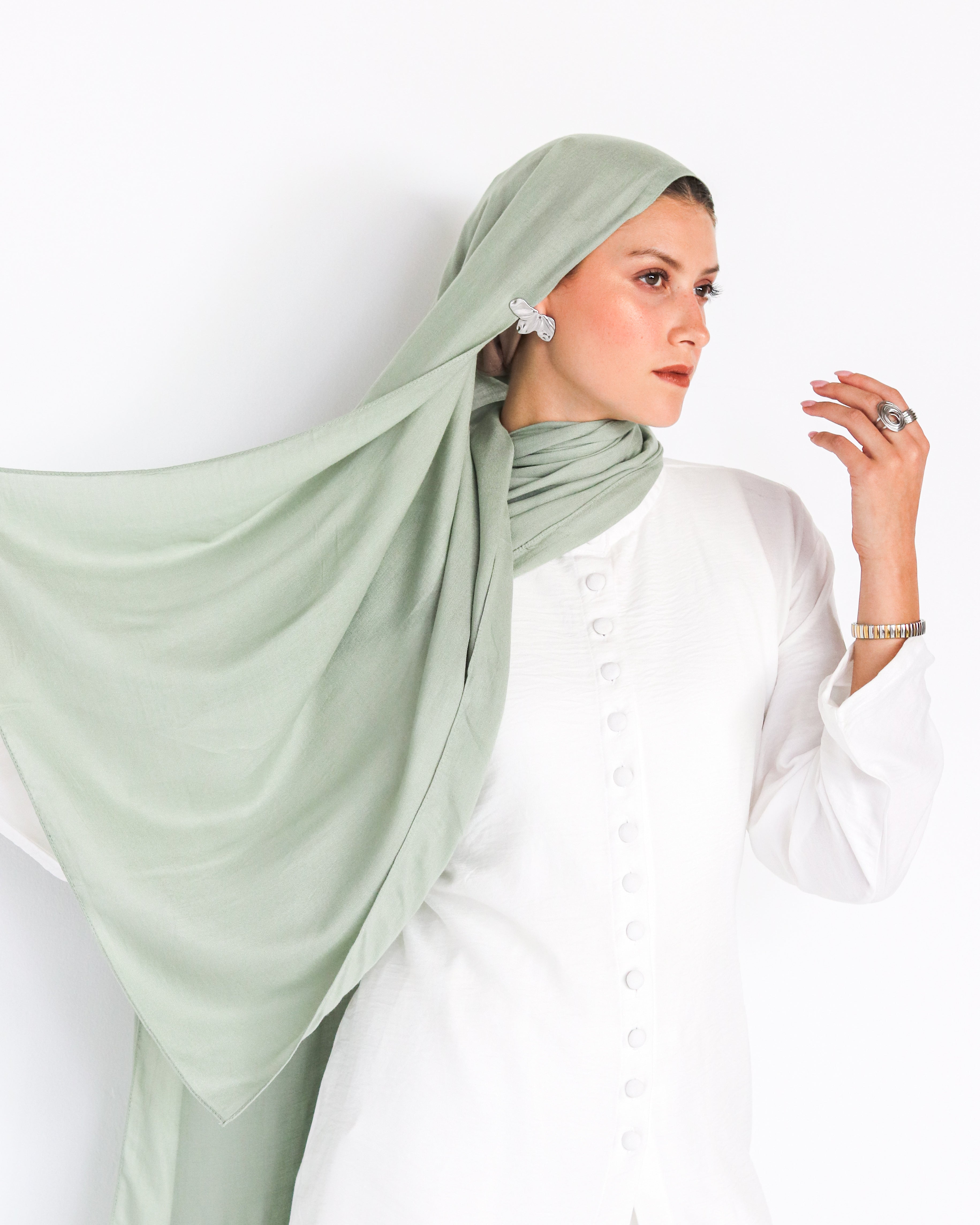 Elite Modal Scarf  - Matcha Milk