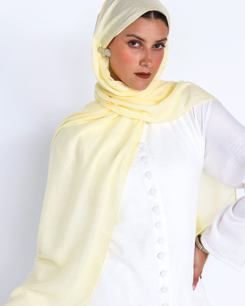 Elite Modal Scarf - Powder Yellow