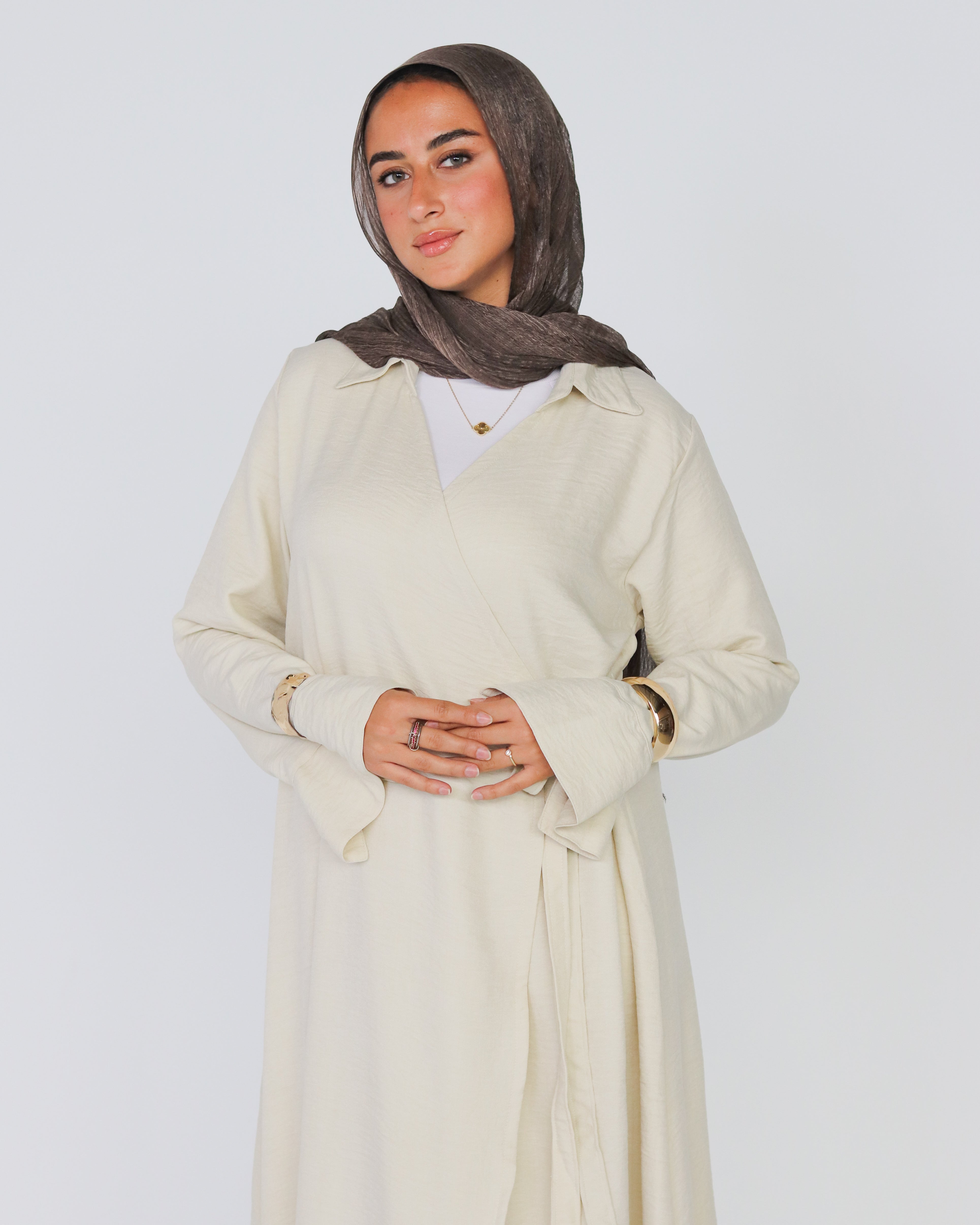 Ivory Wrap Dress