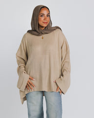 Beige Crewneck Pullover