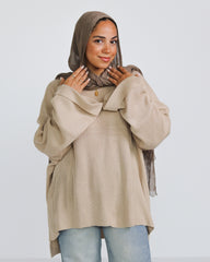 Beige Crewneck Pullover