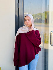 Burgundy Crewneck Pullover