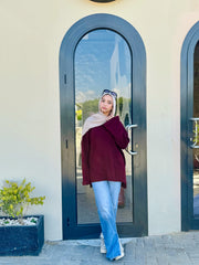 Burgundy Crewneck Pullover