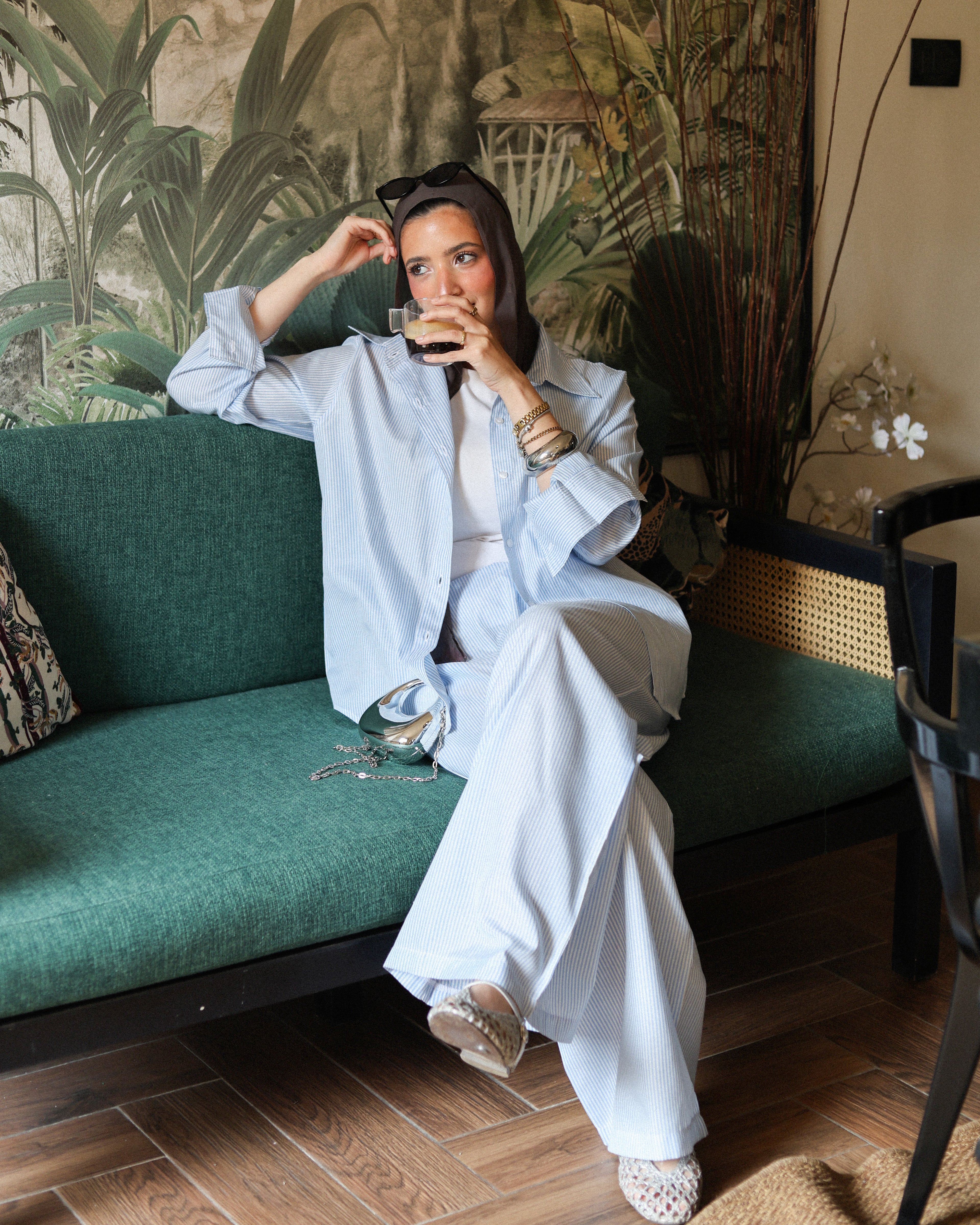Aura stripe pants