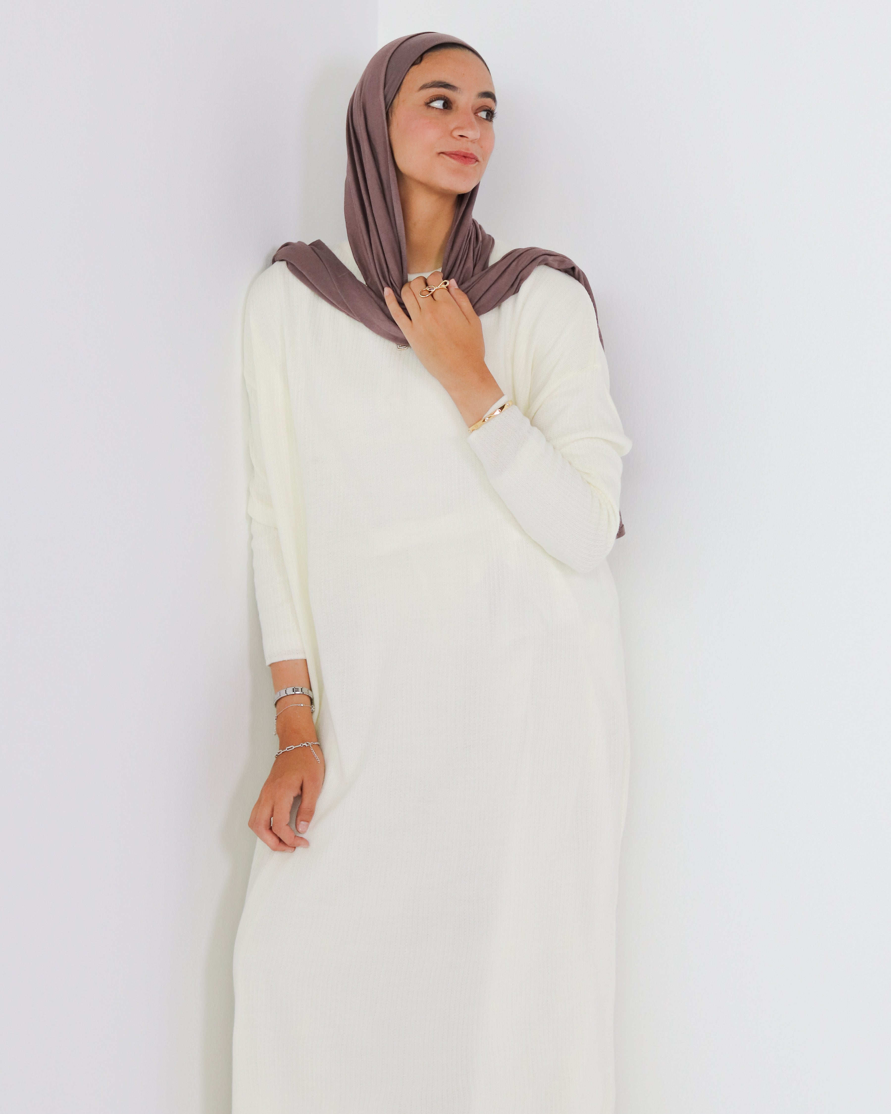 Wool Dress in White
