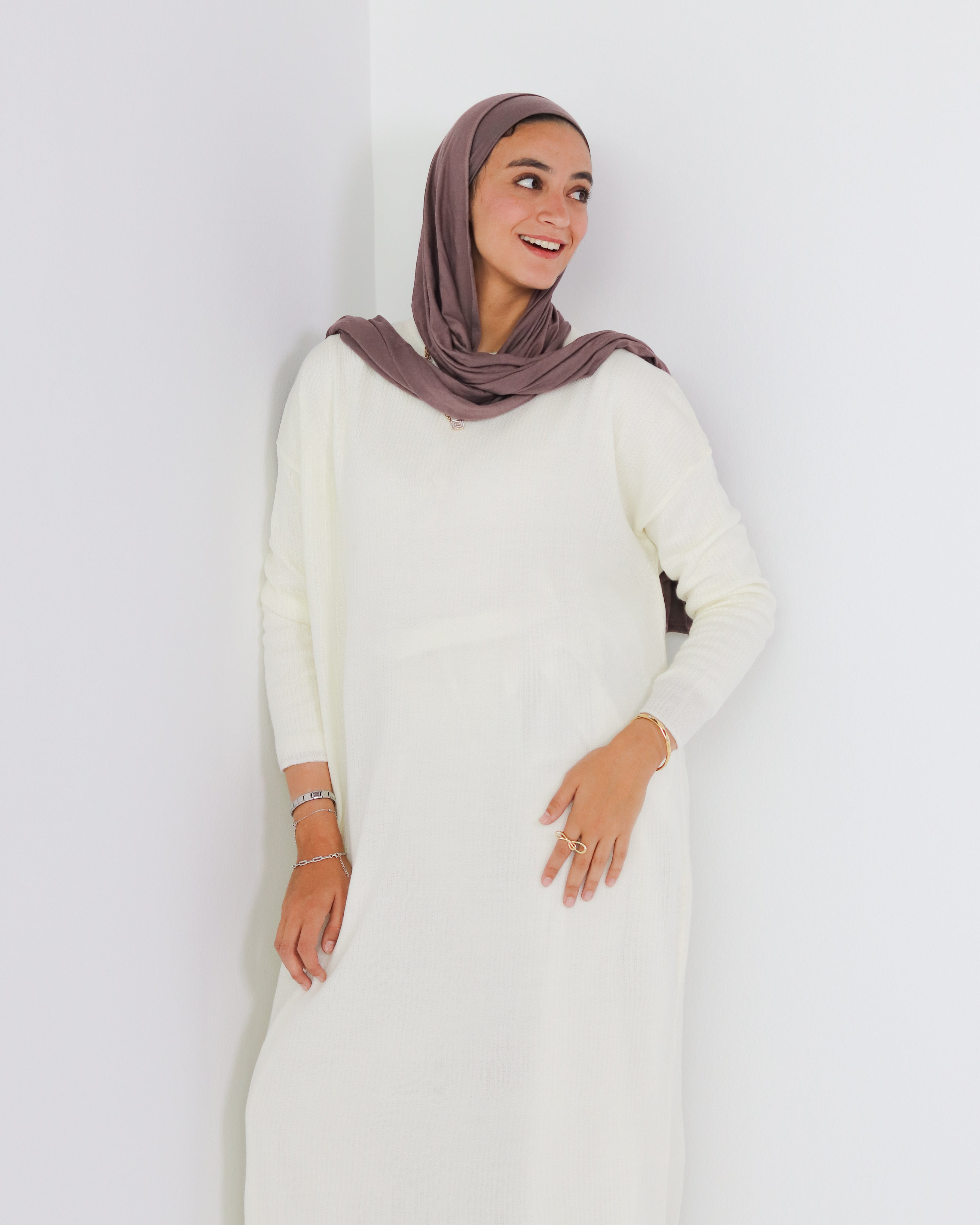Wool Dress in White