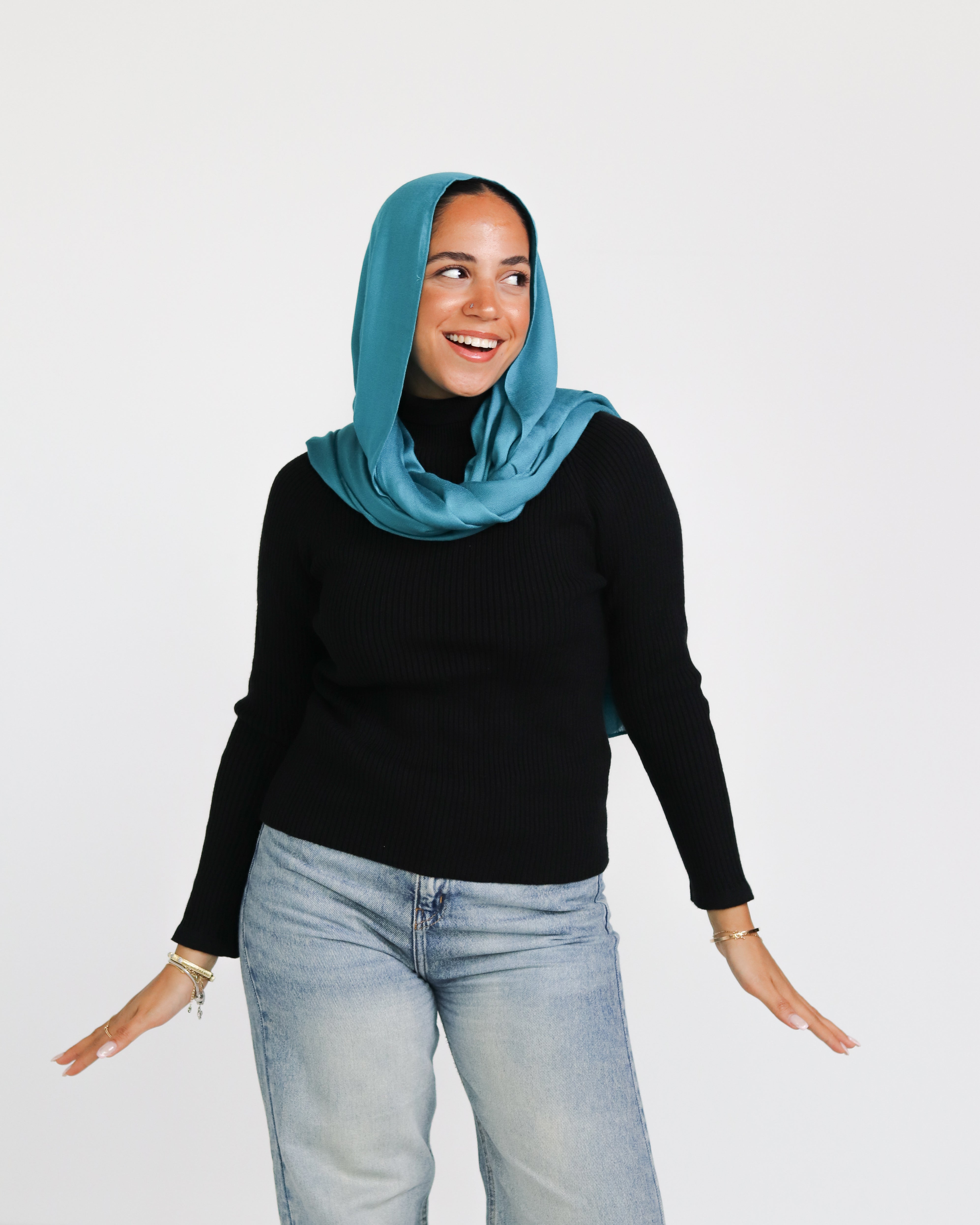 Turtleneck Ribbed Knit Top